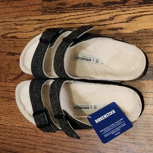 New Birkenstock Arizona Happy Lamb Comfort Double Wool Size 40 Gray